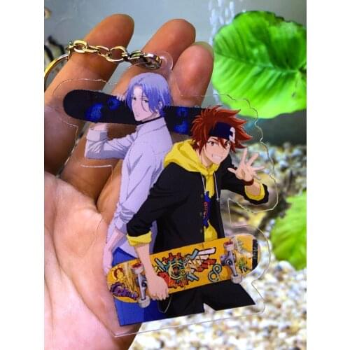 Anime SK EIGHT SK8 the Infinity LANKA MIYA Acrylic Cherry Blossom Cute Keychain Cosplay School Bag Itabag Pendant Keyrings Gifts