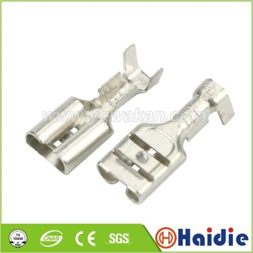 Free shipping 50pcs auto car splices wire terminal crimp loose pins terminal DJ622-D6.3B