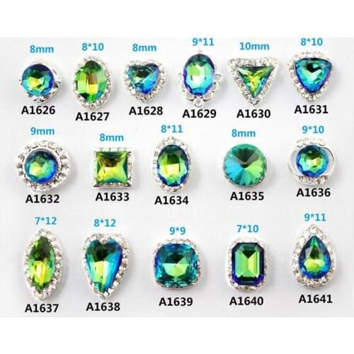 Free Shipping Wholesale 100pcs/lot Rhinestone Flatback Button Nail Art Crystal Stone Invitation Rhineston Button DIY HUA05-3