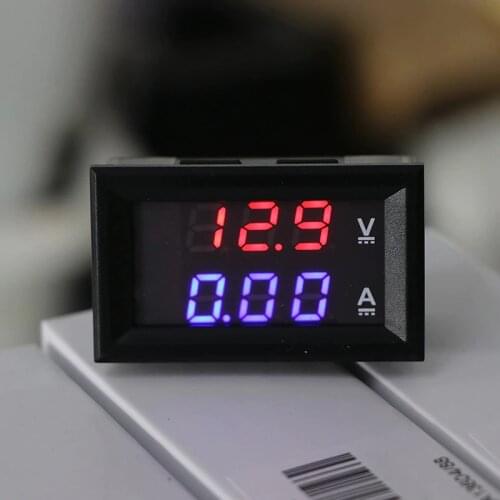 Mini Digital Voltmeter Ammeter DC 100V 10A Panel Amp Volt Voltage Auto Car Current Meter Tester with Dual LED Display