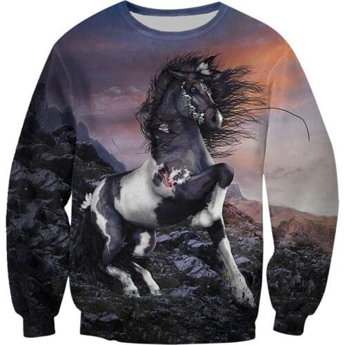 CLOOCL Newest Horse Series Sweatshirts Animals Pets 3D Print Men Clothing Women Casual Tops Pockets Streetwears