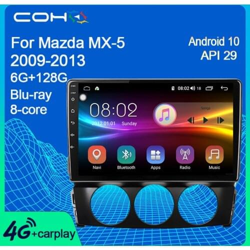 For Mazda MX-5 2009-2013 Car Multimedia Player Radio Coche Gps Navigation Android 10.0 Octa Core 6+128G