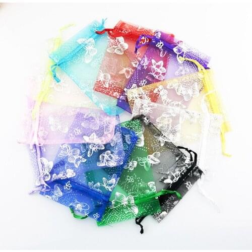 Hot sale 100 pcs/lot Organza Jewelry Wedding Gift Bags 7x9cm Candy Pouches Home Party Decoration Crafts Pack Festive Supplies