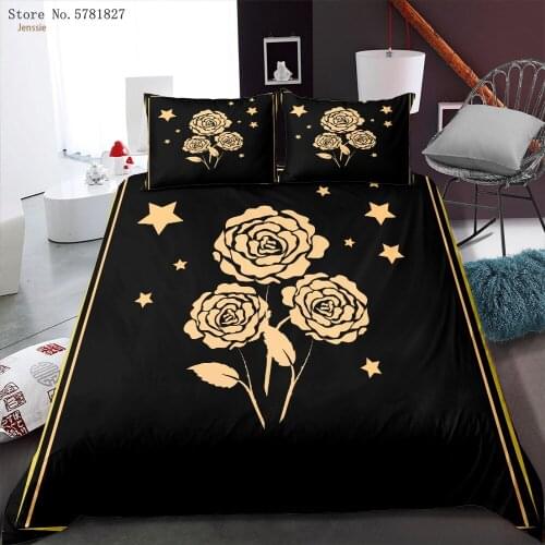 2/3 Pieces Beautiful Flower Bedding Set Colorful Plant Duvet Cover For Kids Adults Bed Quilt Cover For Bedroom Bed Cover Set