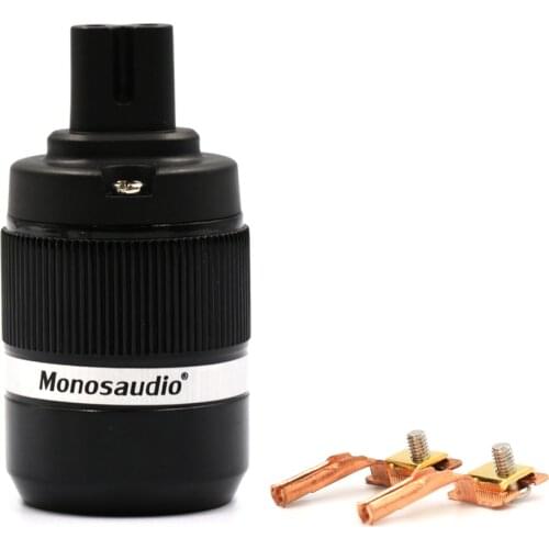 Monosaudio F180 Figure 8 Power Plug,IEC320 C7 Mains female power jack, 25A/250V Female Pure Copper Power Connector