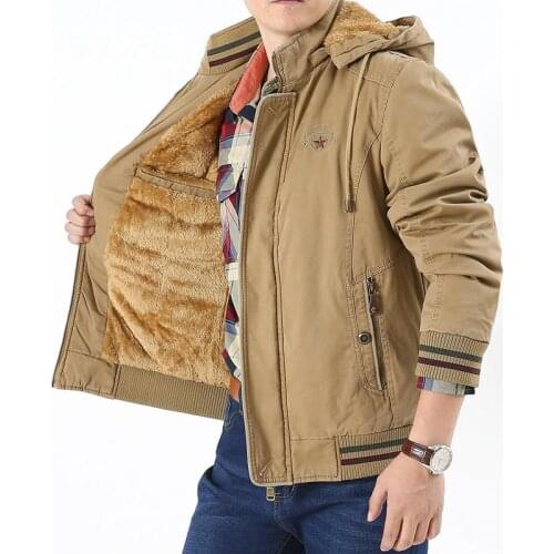 Big Size 8XL -30 Degree Winter Parkas Jacket Men Thick Warm Parkas Windbreaker Men Hooded Wool Liner Military Jacket Outerwear