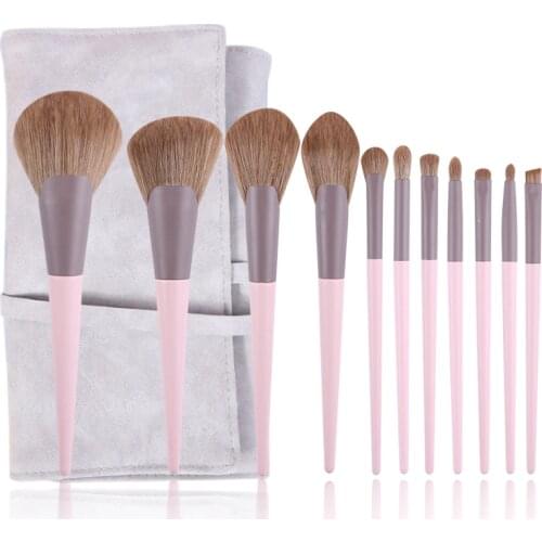 ZOREYA Makeup Brushes Set Natural Hair Eyeshadow Foundation Blush Lip Eyebrow Brushes Set For Face Make Up Brush Cosmetic Tools