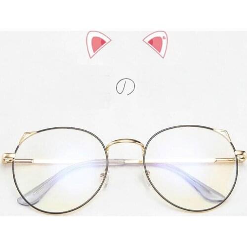 2021 New Optical Glasses Frame Women Men Retro Round Oversized Eyeglasses Frames Fashion Metal Spectacles Clear Lenses Glasses