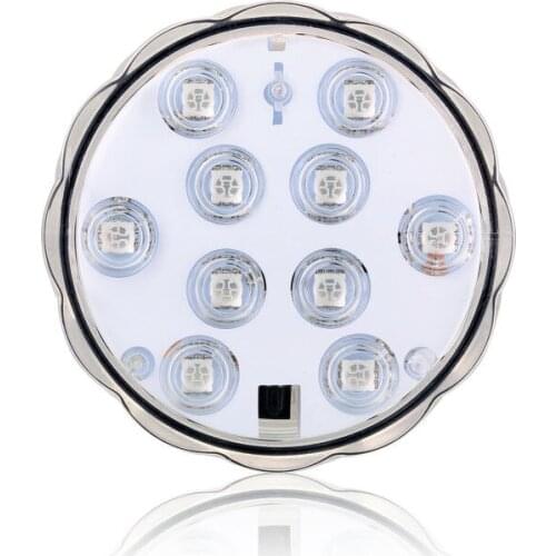 For 10 LED Multi Color Submersible Waterproof Wedding Party Vase Base Light + Remote 2016 New Year Christmas Party Home Office