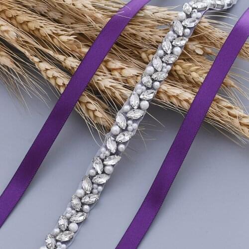 S383 Silver Golden Rhinestone Sash Bride Belt Wedding Accessories Bridesmaid Decoration Belts Prom Evening Dresses Waistband