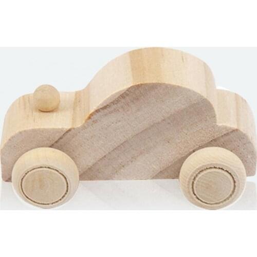6Pcs Durable Car Model High Imitation Intellectual Development without Burrs DIY Wooden Car Model Toy for Children Gifts 2021
