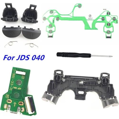 PS4 Pro V2 Controller Repair L1 R1 L2 R2 Buttons Conductive Film flex Cable Inner Key Frame USB Charger Board JDS 040 JDM 040