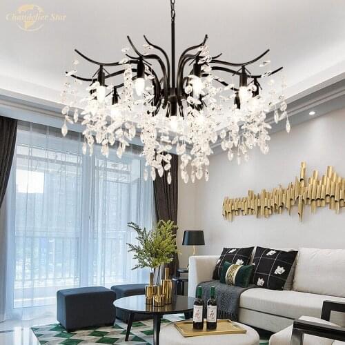 Postmodern Luxury Crystal Chandeliers Lights for Living Room Bedroom Dining Room Villa Restaurant Nordic Tree Branch LED Lamp
