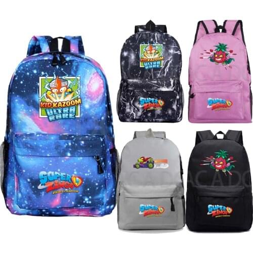 Boys Girls Beautiful Printed Game Super Zings Backpack Students Superzings Bookbag Unisex Teens School Bag Daily Rucksack Gift
