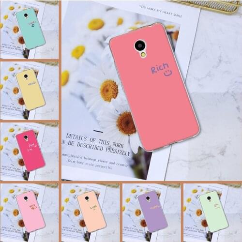Back Cover For Meizu M6 M6S M6T M5 M5C M5S M3 M3S M2 Pink Quote Simple Luck Soft Silicone Phone Case For Meizu M6 M5 M3 M2 Note