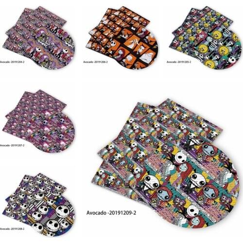 Huangtao Diy 95X70cm Halloween Mexico Skull Printed Pattern Fashion Liverpool Bullet Fabric No MOQ Polyester Fabric