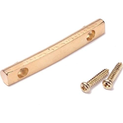 Tooyful Guitar String Retainer Bar Tension Bars with Mounting Screws For Electric Guitar Accessories Gold 42mm