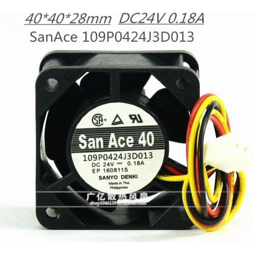 New original SanAce 40 109P0424J3D013 24V 0.18A 4CM 4028 3-wire with detection inverter cooling fan