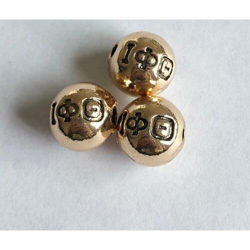 10pcs IOTA PHI THETA Bead Charms Women DIY Jewelry Accessories