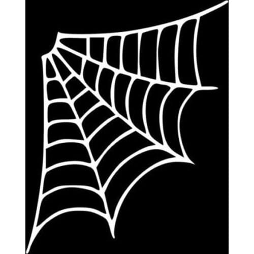 12*16CM Cartoon Personality SPIDER WEB Car Sticker Vinyl Decal Black/Silver