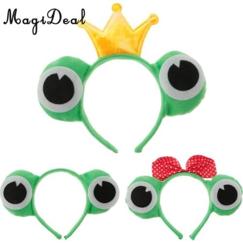 3pcs/Set Cute Frog Shape Headband Costume Animal Toad Kids Adult Fancy Dress Cosplay Party Photo Prop