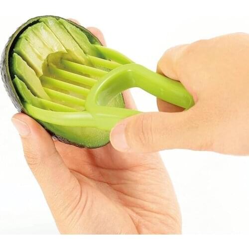 3 In 1 Avocado Slicer Shea Corer Butter Peeler Manual Slicers Separator Plastic Knife Kitchen Vegetable Tools Kitchen Gadgets