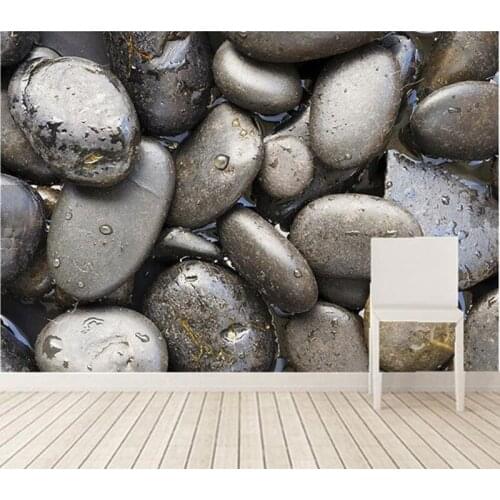 Custom 3D murals,3D three-dimensional water pebbles papel de parede,hotel living room sofa TV wall bedroom wallpaper