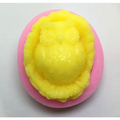 3D Cute Owl Cake Mold Owl Shaped Silicone Soap Molds Soap Making