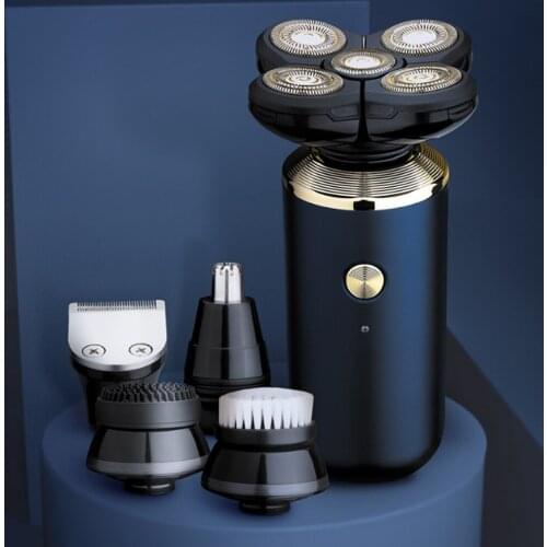 5 In 1 Electric Shaver Rechargeable Hair Clipper Cordless Beard Razor Multifunction Hair Cutting Machine Face Care Barber Men