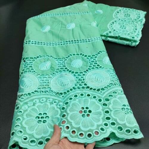 5yard Swiss Voile Lace In Switzerland African Fabric 2021 High Quality Embroidery Fashion Nigerian Cotton Lace Fabrics