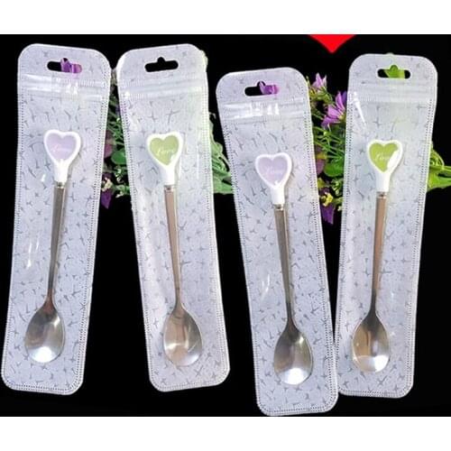 6 sizes 50pcs Small Long self-sealing bag with hanging hole for makeup pencil eyebrow brush packaging plastic bag with handle