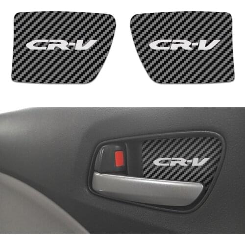 4pcs Car Interior Accessories Carbon fiber pattern Auto Door Handle Ornament for Honda CRV CR-V 2012-2016 Car-styling