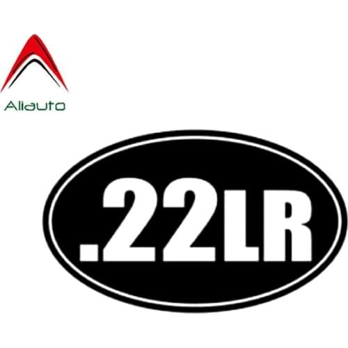 Aliauto Interesting Coolest .22lr Oval Gun Car Sticker Vinyl Decoration Waterproof Reflective Decal Black/Silver,13cm*8cm