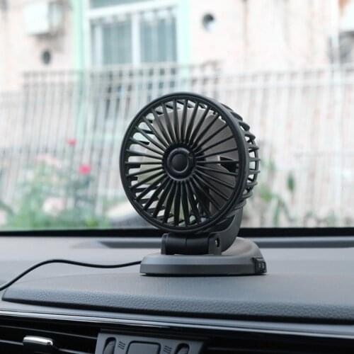 USB Car Fan Adjustable Angle 5 Blades Mini Foldable Fan for Auto Desktop Table Auto Cooler Air Fan Car Fan Accessory