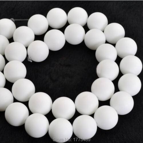 Free Shipping Wholesale 4 6 8 10 12mm Round Porcelain White Jad Fashion Jewelry Bead For Women Necklace Or Bracelet Making