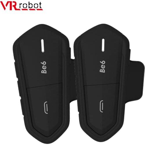 VR robot Moto Helmet Intercom Headset 2PCS Bluetooth Motorcycle Helmet Interphone Waterproof Intercomunicador For 2 riders