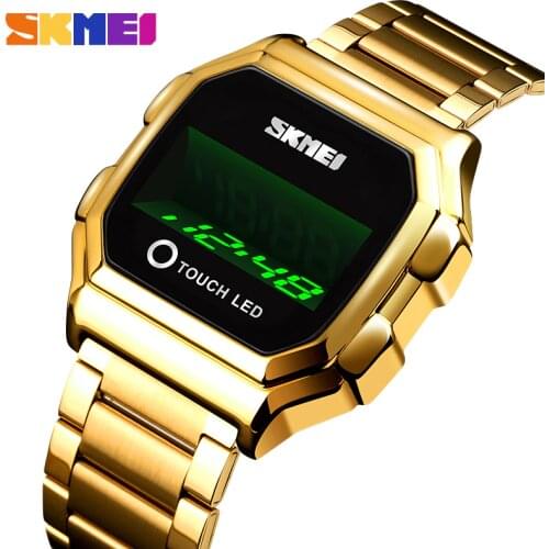 SKMEI 1650 Touch LED Digital Watches For Mens Date Time Creative Men Wristwatches Fashion Waterproof Touch Watch reloj hombre