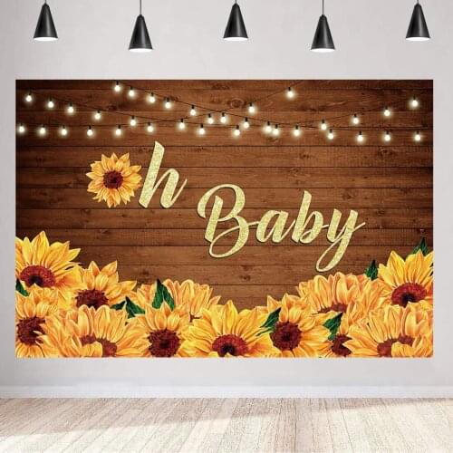 Oh Baby Photo Backdrop Newborn Happy Birthday Party Cartoon Animal Bar Children Baby Shower Photography Backgrounds Banner