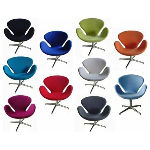 Armchair Swan chair Arne Jacobsen wool cashmere revolving colour choice replica
