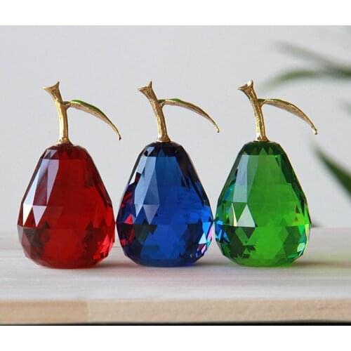 1pc Pear Shape Crystal 44*85mm Beads Multicolor With Gift Boxes For Home Table Decorations Parts Sun Catcher
