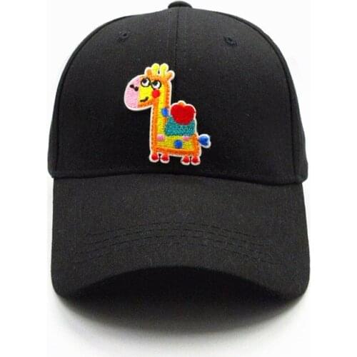 LDSLYJR Cartoon giraffe embroidery cotton Baseball Cap hip-hop cap Adjustable Snapback Hats for men and women 361