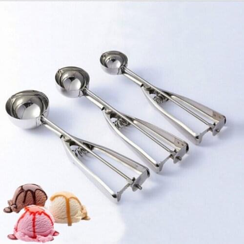 304 Stainless Steel Ice Cream Spoon Ice Cream Spoon Scoop Digging Scoop Ball Digging Device Fruit Digging Watermelon Scoop