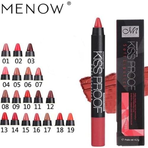 MENOW lip liner Lipstick pen matte Waterproof Solf Proof Lipstick Long Lasting Makeup Lip Gloss Fashion T0990