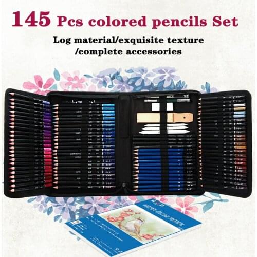 Color Pastel Pencil Set Colored Pencils 145 PCS Artist Painting School Graffiti Sketch Drawing Wood Pen Art Supplies Stationery