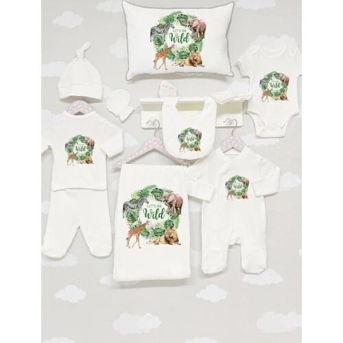 Organic 11 Piece Jacquard Hospital Output-For Baby Series Baby Set Lux 100 Cotton High Quality