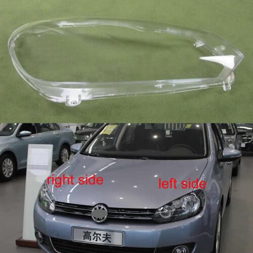 Headlamps Transparent Cover Lampshade Headlight Shell Lampshade Lens for Volkswagen VW Golf 6 Halogen 2010 2011 2012 2013
