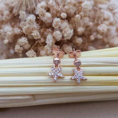 New Star Trendy 925 Sterling Silver Star Fashion Drop Earrings For Women Earring Valantine 'S Day Fine Jewelry Luxury Accessories