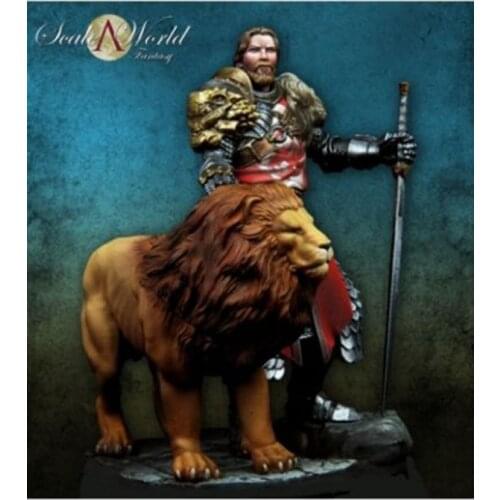 New Unassembled 1/24 75mm soldier Keynan King of Lions Fantasy 75mm Resin Kit DIY Toys Unpainted resin model