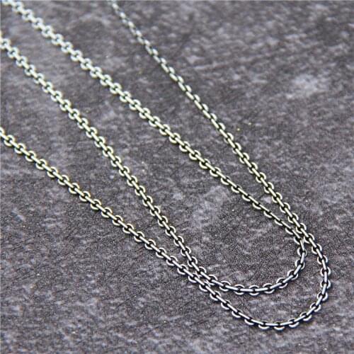 Fashion Jewelry Clavicle Chain S925 Sterling Silver Vintage Thai Silver Cross Necklace Men And Women Long Sweater Chain