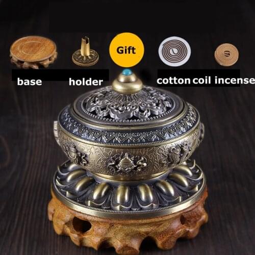 PINNY Metal Incense Burner From Nepal Sandalwood Censer Living Room Metal Crafts Home Decoration Antique Incense Holder Tea room